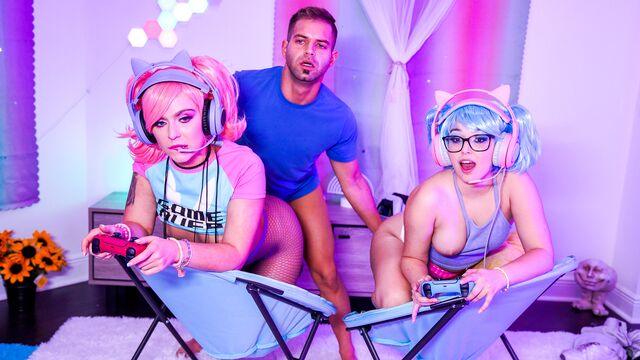 Natural Tits smut with hot Krissy Knight and Leana Lovings