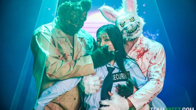 Skinny bang with gorgeous Asia Lee