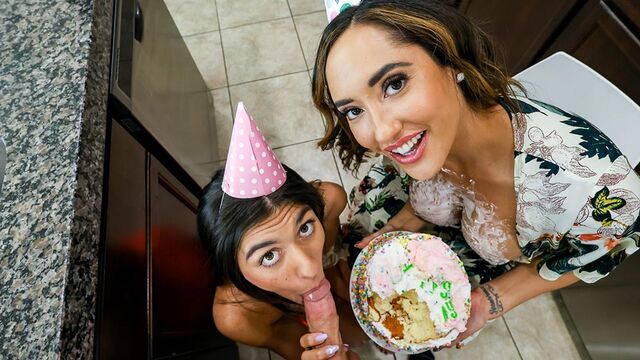 Missionary action with pretty Aubry Babcock and Chloe Amour