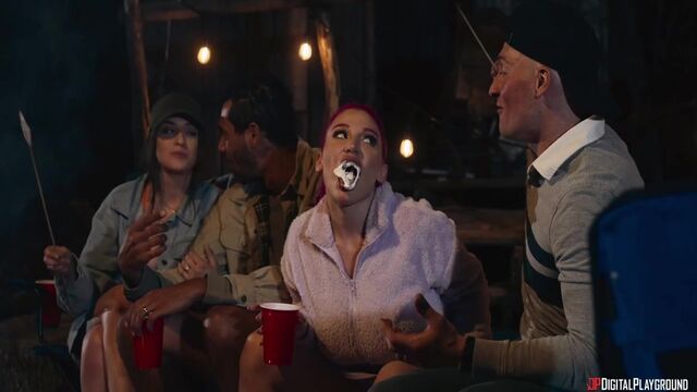 Young (18+) bang with horny Anna Claire Clouds and Aubree Valentine