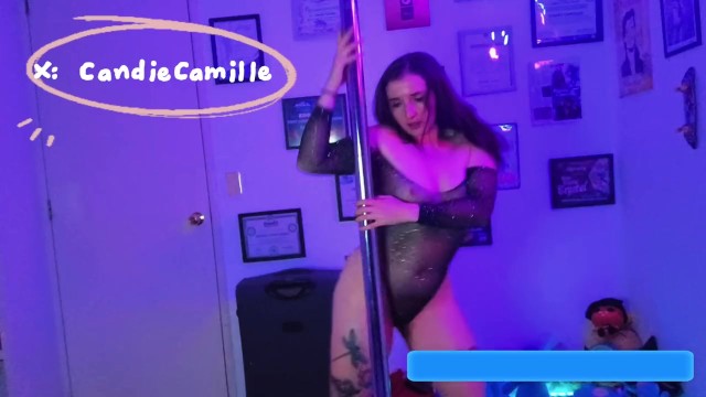Sexy Striptease action with horny Candy Camille from Grab