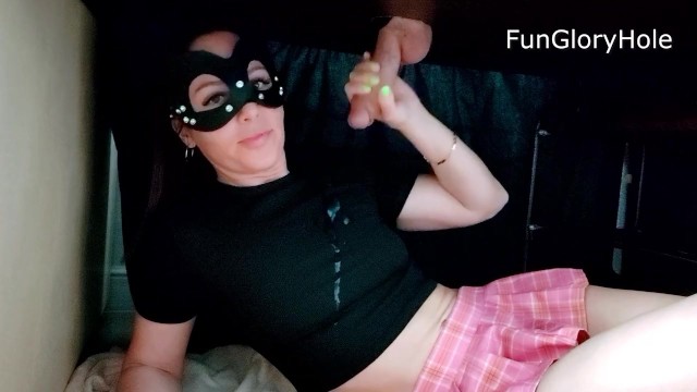 Handjob porn with awesome FunGloryHole from Grab