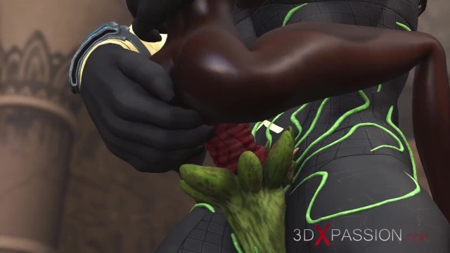 Ebony bang with horny Anubis and Egypt