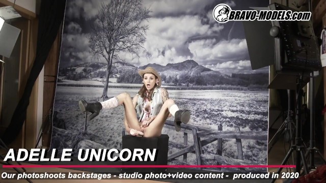Solo Female bang with awesome Adelle and Adelle Unicorn