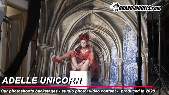 Hd action with pretty Adelle and Adelle Unicorn from Grab