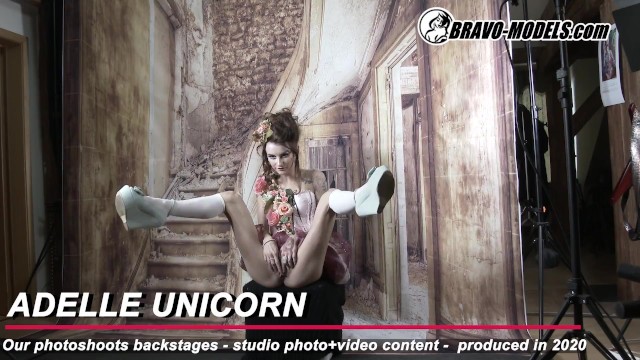 Solo Female bang with pretty Adelle and Adelle Unicorn