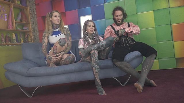 Dreadlocks action with seductive Anuskatzz, Lily Lu and Nikolaz Zpageti
