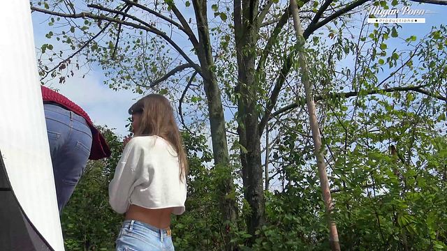 Reverse Cowgirl bang with prefect Lili Charmelle and Mugur from Grab