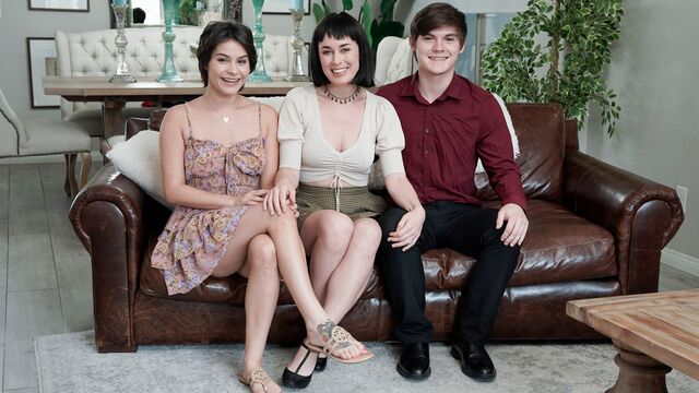 Big Cock porn with horny Nicole Aria and Olive Glass