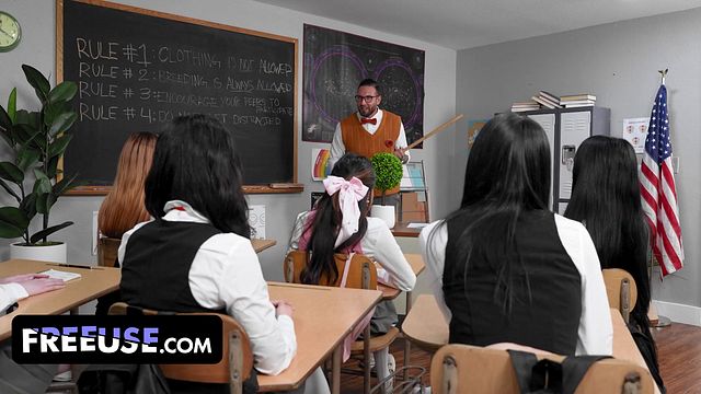 Hd screw with pretty Celestina Blooms, Evie Christian, Jade Kimiko and Quinton James