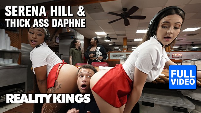 Pornhub bang with tempting Johnny Love, Serena Hill and Thick Ass Daphne
