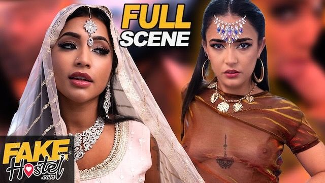 Desi scene with horny Michael Fly, Nuria Millan and Yasmina Khan