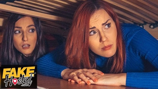 Fakehostel action with passionate Charlie Red, Katy Rose, Lacy Lennon and Steve Q from Grab