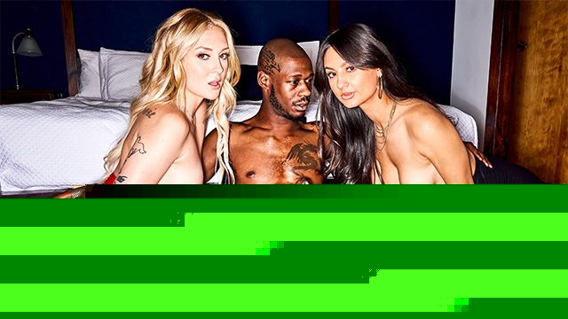 Doggystyle scene with sexy Anton Harden, Charlotte Sins and Eliza Ibarra from Grab