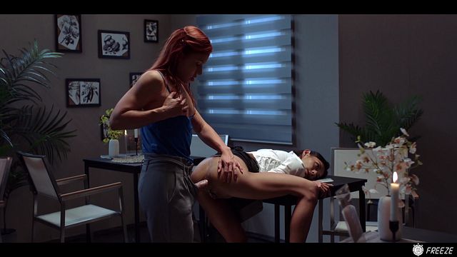 Freeze Fuck scene with horny Clemence Audiard and Veronica Leal from Grab