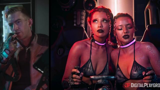 Lingerie scene with horny Emily Woods and Ruby Sims