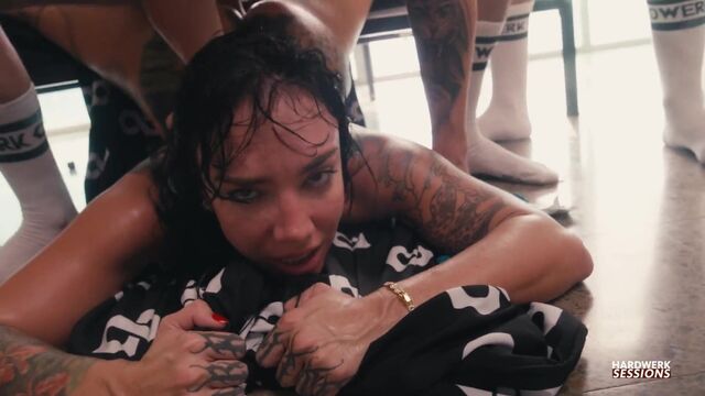 Heavily Tattooed action with pretty Brady Bud, Denis Marti, Jesus Reyes, Leo Santos, Socanuma and Yeri Blue